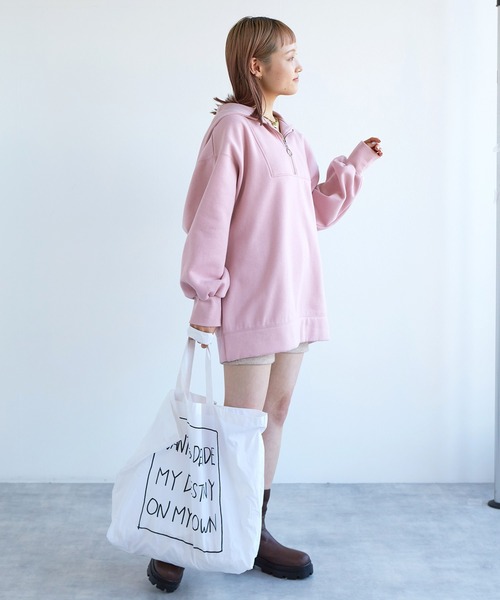 w closet(ダブルクローゼット)の「ナイロンプリントトートバッグ(トートバッグ・レディース・オレンジ/グリーン/オフホワイト/ピンク/ライム・FREE)」の8枚目の写真