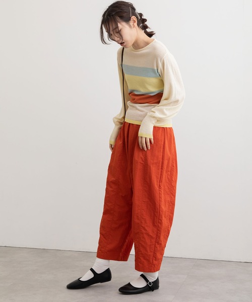 POU DOU DOU(プードゥドゥ)の「マルチボーダープルオーバー(ニット/セーター・レディース・アイボリー/ライトグレー/ベージュ・3)」の22枚目の写真