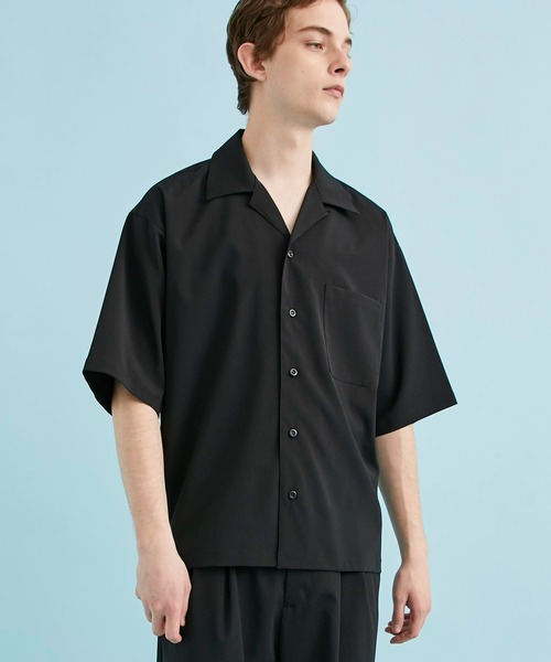 CITY TOKYO（シティトウキョウ）の「ドライストレッチオープンカラーシャツ（シャツ/ブラウス・メンズ・ホワイト/ライトブルーグレー/ブラック・1/2/3）」の19枚目の写真