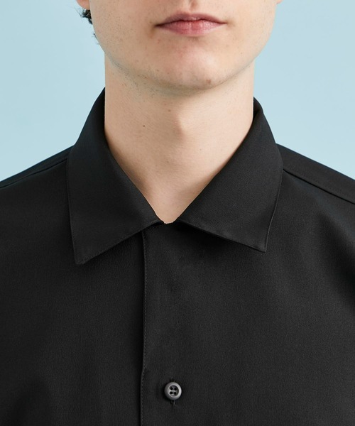 CITY TOKYO（シティトウキョウ）の「ドライストレッチオープンカラーシャツ（シャツ/ブラウス・メンズ・ホワイト/ライトブルーグレー/ブラック・1/2/3）」の15枚目の写真