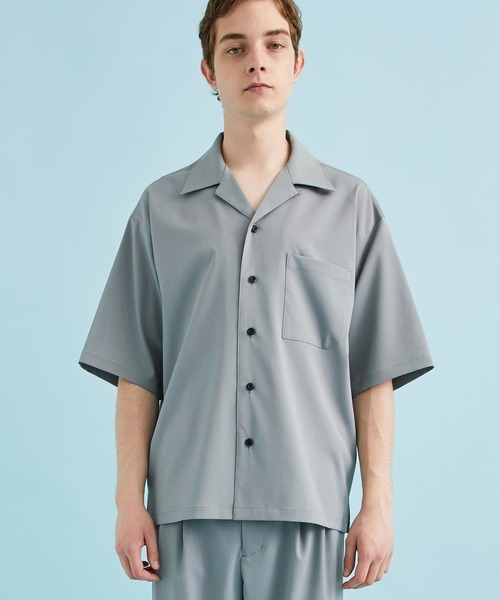 CITY TOKYO（シティトウキョウ）の「ドライストレッチオープンカラーシャツ（シャツ/ブラウス・メンズ・ホワイト/ライトブルーグレー/ブラック・1/2/3）」の16枚目の写真