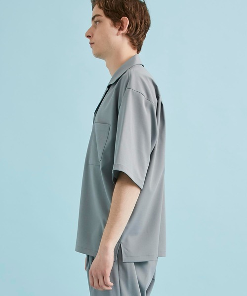 CITY TOKYO（シティトウキョウ）の「ドライストレッチオープンカラーシャツ（シャツ/ブラウス・メンズ・ホワイト/ライトブルーグレー/ブラック・1/2/3）」の21枚目の写真