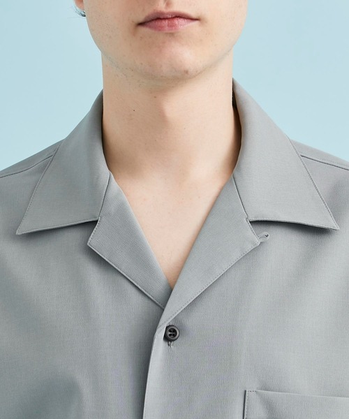 CITY TOKYO（シティトウキョウ）の「ドライストレッチオープンカラーシャツ（シャツ/ブラウス・メンズ・ホワイト/ライトブルーグレー/ブラック・1/2/3）」の7枚目の写真