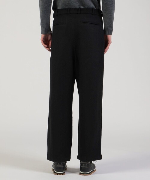 MONITALY(モニタリー)の「MONITALY Triple Tuck Wide Pants ウールナイロン タックパンツ(その他パンツ・メンズ・ブラック/ダークブラウン・32/34)」の11枚目の写真