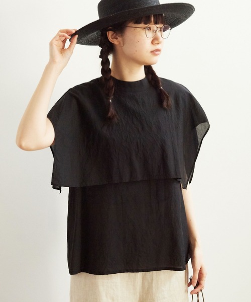 fig Ｌondon（フィグロンドン）の「Lily blouse（シャツ/ブラウス・レディース・ホワイト/ストライプ/ブラック・FREE）」の3枚目の写真