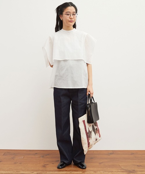 fig Ｌondon（フィグロンドン）の「Lily blouse（シャツ/ブラウス・レディース・ホワイト/ストライプ/ブラック・FREE）」の13枚目の写真