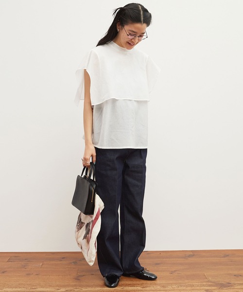fig Ｌondon（フィグロンドン）の「Lily blouse（シャツ/ブラウス・レディース・ホワイト/ストライプ/ブラック・FREE）」の14枚目の写真
