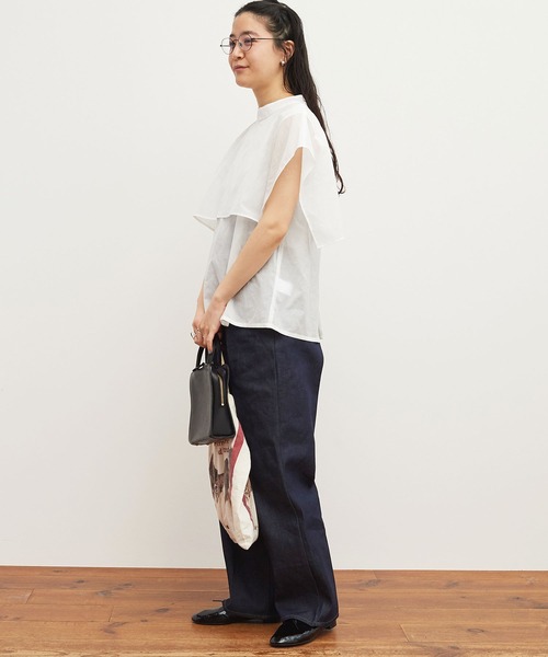 fig Ｌondon（フィグロンドン）の「Lily blouse（シャツ/ブラウス・レディース・ホワイト/ストライプ/ブラック・FREE）」の15枚目の写真