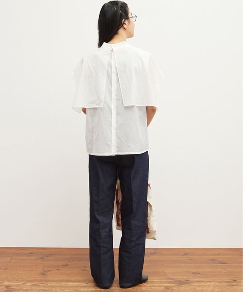 fig Ｌondon（フィグロンドン）の「Lily blouse（シャツ/ブラウス・レディース・ホワイト/ストライプ/ブラック・FREE）」の16枚目の写真