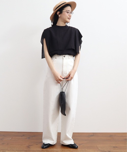 fig Ｌondon（フィグロンドン）の「Lily blouse（シャツ/ブラウス・レディース・ホワイト/ストライプ/ブラック・FREE）」の18枚目の写真