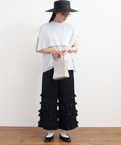 fig Ｌondon（フィグロンドン）の「Lily blouse（シャツ/ブラウス・レディース・ホワイト/ストライプ/ブラック・FREE）」の22枚目の写真