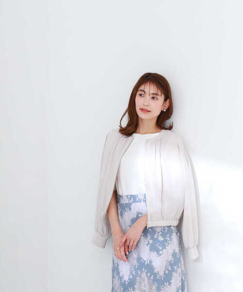 美品◎ラウンジドレス　1.8万　シアーブルゾン　ネイビー. シアーブルゾン ブラウン 黒ブラック | Huntress