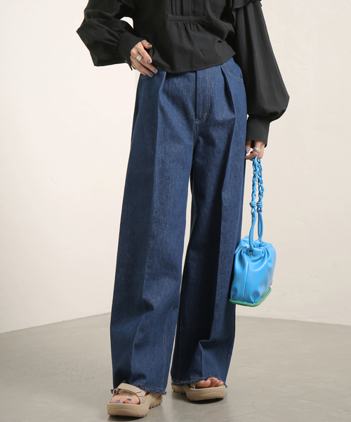 JOINT WORKS(ジョイントワークス)の「【COMMRE/コムル】フリンジデニムパンツ(デニムパンツ・レディース・ネイビー/ブルー系その他・FREE)」の3枚目の写真