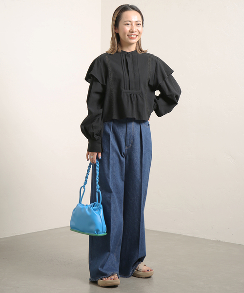 JOINT WORKS(ジョイントワークス)の「【COMMRE/コムル】フリンジデニムパンツ(デニムパンツ・レディース・ネイビー/ブルー系その他・FREE)」の7枚目の写真