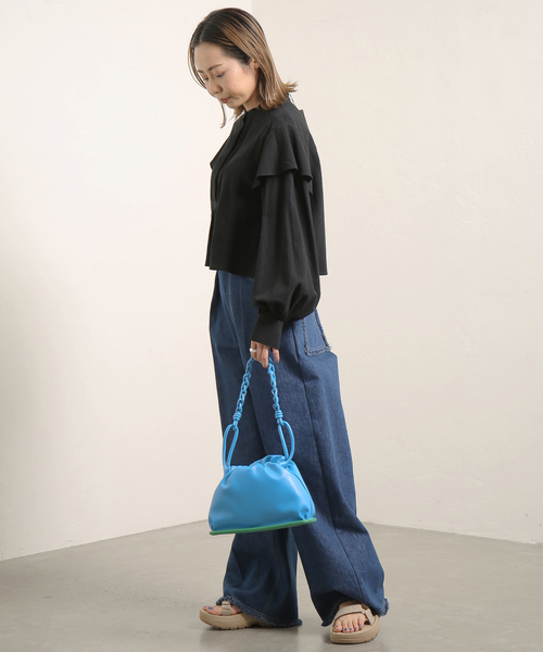 JOINT WORKS(ジョイントワークス)の「【COMMRE/コムル】フリンジデニムパンツ(デニムパンツ・レディース・ネイビー/ブルー系その他・FREE)」の8枚目の写真