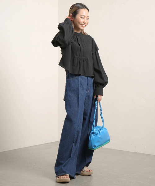 JOINT WORKS(ジョイントワークス)の「【COMMRE/コムル】フリンジデニムパンツ(デニムパンツ・レディース・ネイビー/ブルー系その他・FREE)」の9枚目の写真