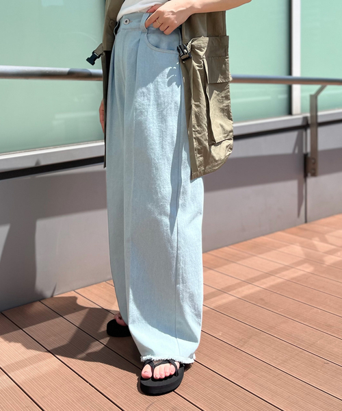 JOINT WORKS(ジョイントワークス)の「【COMMRE/コムル】フリンジデニムパンツ(デニムパンツ・レディース・ネイビー/ブルー系その他・FREE)」の11枚目の写真