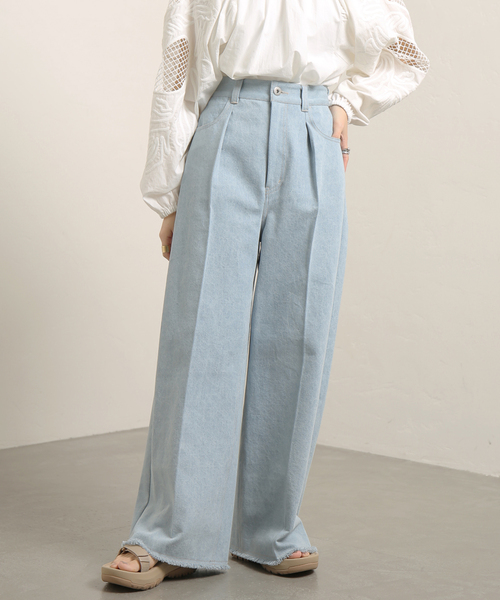 JOINT WORKS(ジョイントワークス)の「【COMMRE/コムル】フリンジデニムパンツ(デニムパンツ・レディース・ネイビー/ブルー系その他・FREE)」の15枚目の写真