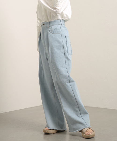 JOINT WORKS(ジョイントワークス)の「【COMMRE/コムル】フリンジデニムパンツ(デニムパンツ・レディース・ネイビー/ブルー系その他・FREE)」の16枚目の写真