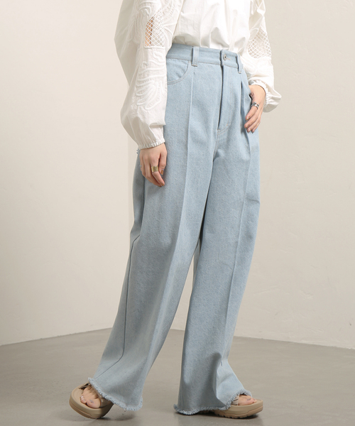 JOINT WORKS(ジョイントワークス)の「【COMMRE/コムル】フリンジデニムパンツ(デニムパンツ・レディース・ネイビー/ブルー系その他・FREE)」の17枚目の写真