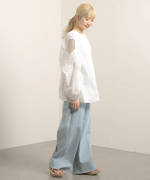 JOINT WORKS(ジョイントワークス)の「【COMMRE/コムル】フリンジデニムパンツ(デニムパンツ・レディース・ネイビー/ブルー系その他・FREE)」の18枚目の写真