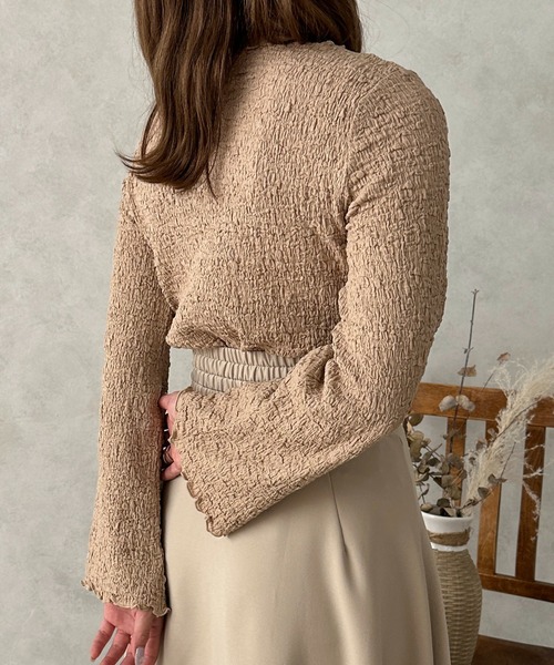 apres jour clair（アプレジュールクレア）の「【apres jour clair】ポコポコフレアスリーブT【ZOZOTOWN限定アイテム】（Tシャツ/カットソー・レディース・ベージュ/アイボリー・X-LARGE/フリー）」の12枚目の写真