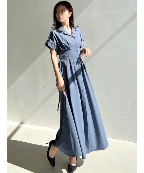 RESEXXY（リゼクシー）の「【WEB限定】ウエストタックシャツワンピース（シャツワンピース・レディース・ブルー/ブラック/アイボリー・FREE）」の19枚目の写真