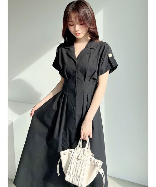 RESEXXY（リゼクシー）の「【WEB限定】ウエストタックシャツワンピース（シャツワンピース・レディース・ブルー/ブラック/アイボリー・FREE）」の5枚目の写真