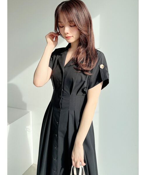 RESEXXY（リゼクシー）の「【WEB限定】ウエストタックシャツワンピース（シャツワンピース・レディース・ブルー/ブラック/アイボリー・FREE）」の6枚目の写真