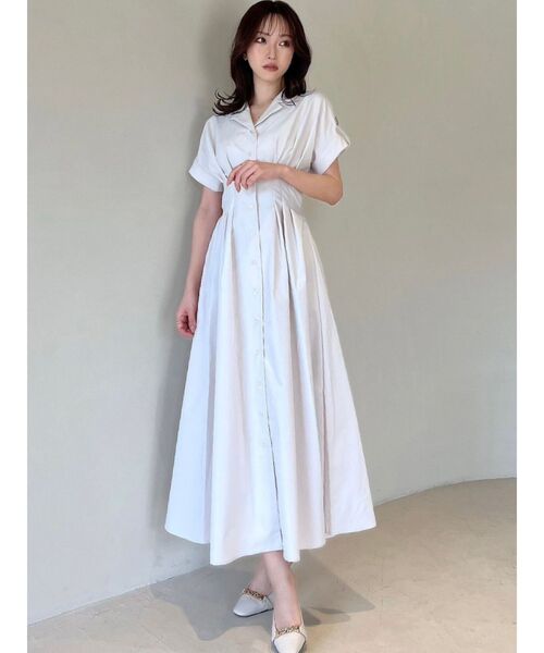 RESEXXY（リゼクシー）の「【WEB限定】ウエストタックシャツワンピース（シャツワンピース・レディース・ブルー/ブラック/アイボリー・FREE）」の7枚目の写真