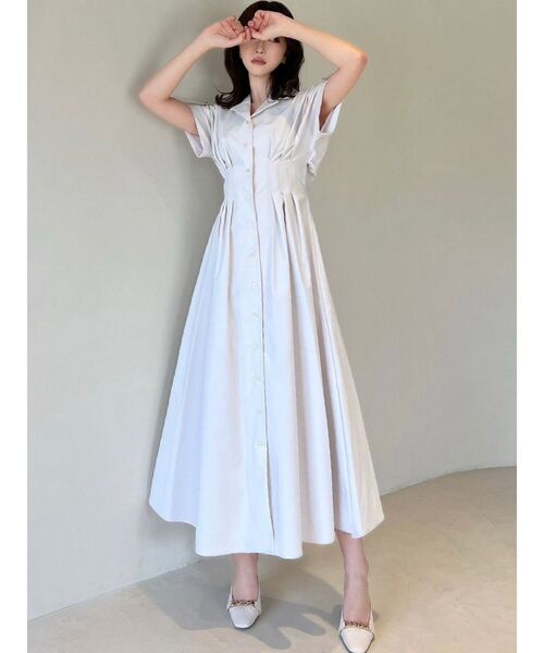 RESEXXY（リゼクシー）の「【WEB限定】ウエストタックシャツワンピース（シャツワンピース・レディース・ブルー/ブラック/アイボリー・FREE）」の9枚目の写真