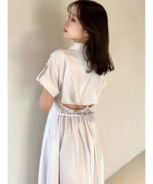RESEXXY（リゼクシー）の「【WEB限定】ウエストタックシャツワンピース（シャツワンピース・レディース・ブルー/ブラック/アイボリー・FREE）」の10枚目の写真