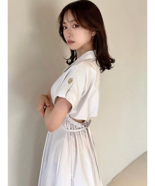 RESEXXY（リゼクシー）の「【WEB限定】ウエストタックシャツワンピース（シャツワンピース・レディース・ブルー/ブラック/アイボリー・FREE）」の11枚目の写真