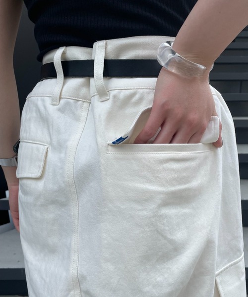 CIAOPANIC(チャオパニック)の「【BNCP】ヘリンボーンカーゴショートパンツ(カーゴパンツ・レディース・ホワイト/パープル/ブラック/カーキ・MEDIUM/LARGE)」の21枚目の写真