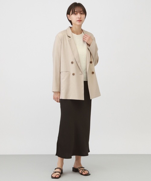 A part by（アパートバイ）の「サテンナロースカート（スカート・レディース・ベージュ/ブラック・MEDIUM/LARGE）」の5枚目の写真