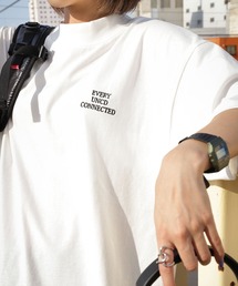 UNCORD | 【UNCORD】One point mock neck T-shirt/ ワンポイント胸刺繍モックネックビッグシルエット半袖Tシャツ(Tシャツ/カットソー)
