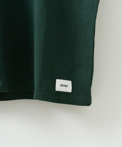 UNCORD（アンコード）の「【UNCORD】One point mock neck T-shirt/ ワンポイント胸刺繍モックネックビッグシルエット半袖Tシャツ（Tシャツ/カットソー・メンズ・杢グレー/グリーン/ホワイト/チャコール/ブラック・MEDIUM/X-LARGE/LARGE）」の21枚目の写真