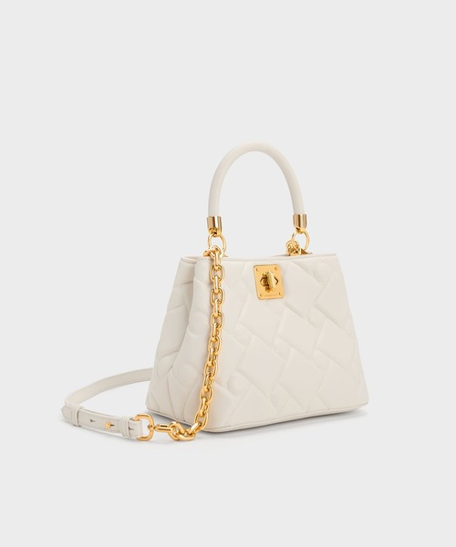 Tillie ティリー トップハンドルバッグ クリーム CHARLES & KEITH（チャールズ & キース）の「Tillie ティリー