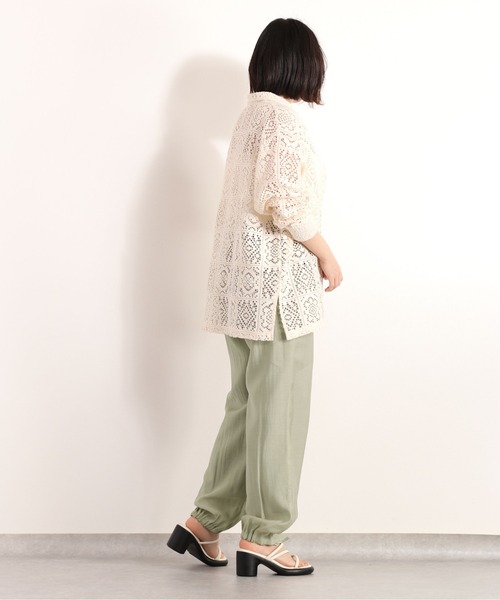 cepo（セポ）の「総レースオーバーシャツ（シャツ/ブラウス・レディース・オフホワイト/ブラック・M）」の8枚目の写真