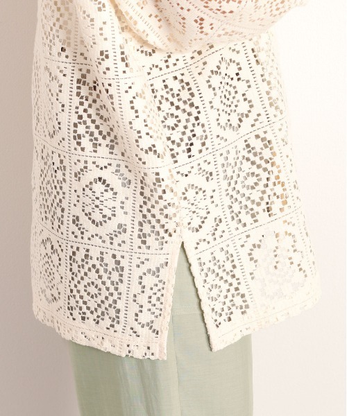 cepo（セポ）の「総レースオーバーシャツ（シャツ/ブラウス・レディース・オフホワイト/ブラック・M）」の16枚目の写真