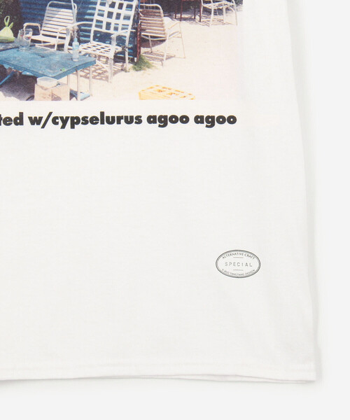 TANGTANG(タンタン)の「TANGTANG | 半袖Tシャツ It started w/cypselurus agoo agoo WOMEN(Tシャツ/カットソー・レディース・ホワイト・S)」の2枚目の写真
