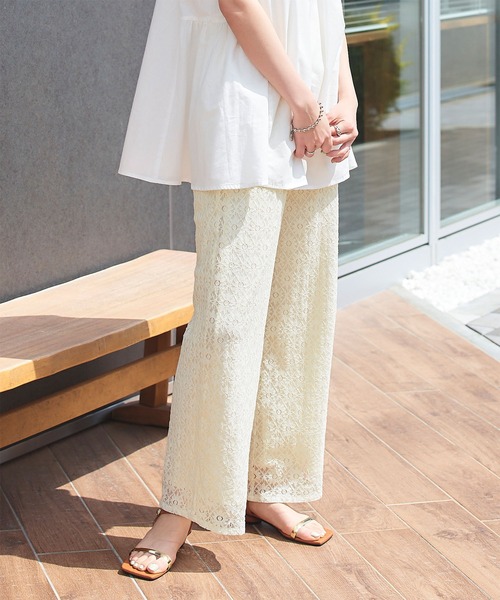 titivate(ティティベイト)の「レースイージーパンツ(その他パンツ・レディース・ライトグリーン/アイボリー/ブラック・S/M/L)」の2枚目の写真