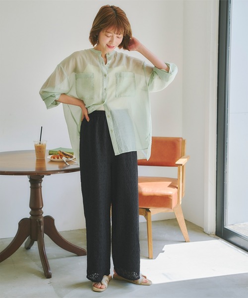 titivate(ティティベイト)の「レースイージーパンツ(その他パンツ・レディース・ライトグリーン/アイボリー/ブラック・S/M/L)」の3枚目の写真