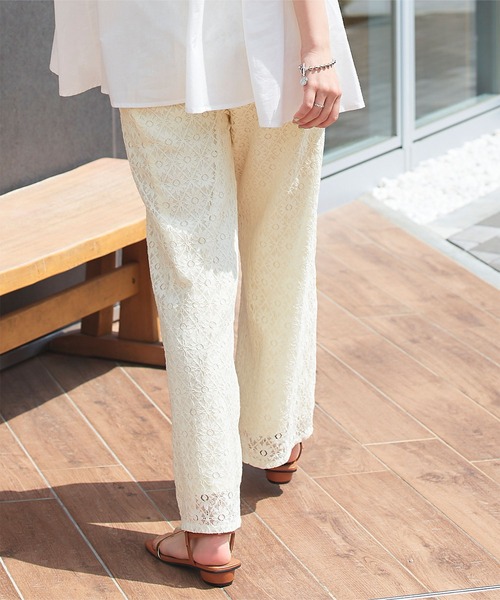 titivate(ティティベイト)の「レースイージーパンツ(その他パンツ・レディース・ライトグリーン/アイボリー/ブラック・S/M/L)」の8枚目の写真