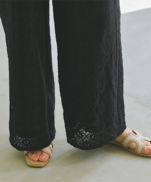 titivate(ティティベイト)の「レースイージーパンツ(その他パンツ・レディース・ライトグリーン/アイボリー/ブラック・S/M/L)」の12枚目の写真