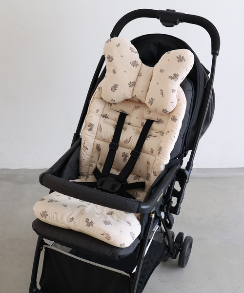 PUPPAPUPO(プッパプーポ)の「ベビーカーシート クッション 【天竺ニット】(ベビーカー/ベビーカー用品・キッズ・グレイッシュベージュ/アイボリー/ピンク/オリーブ/ベージュ/グレー/チャコール/ホワイト×ピンク/ベージュ系その他/ホワイト系その他・FREE)」の7枚目の写真