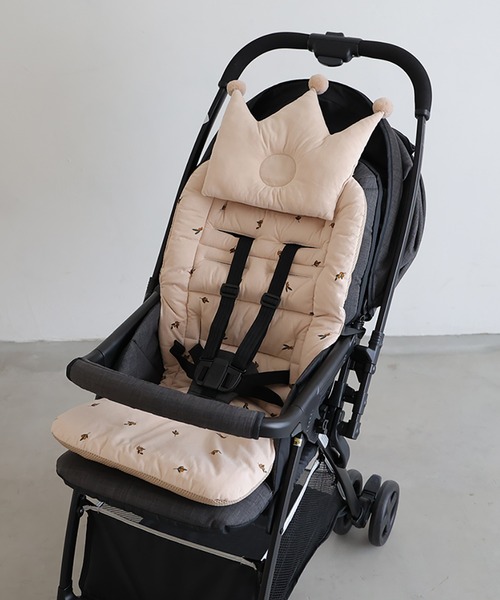 PUPPAPUPO(プッパプーポ)の「ベビーカーシート クッション 【天竺ニット】(ベビーカー/ベビーカー用品・キッズ・グレイッシュベージュ/アイボリー/ピンク/オリーブ/ベージュ/グレー/チャコール/ホワイト×ピンク/ベージュ系その他/ホワイト系その他・FREE)」の22枚目の写真