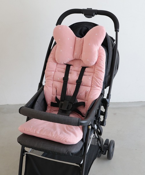 PUPPAPUPO(プッパプーポ)の「ベビーカーシート クッション 【天竺ニット】(ベビーカー/ベビーカー用品・キッズ・グレイッシュベージュ/アイボリー/ピンク/オリーブ/ベージュ/グレー/チャコール/ホワイト×ピンク/ベージュ系その他/ホワイト系その他・FREE)」の15枚目の写真