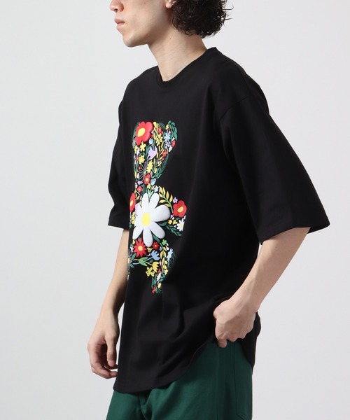 RE730（アールイーセブンサーティー）の「RE730 フラワー ベアコラージュプリント半袖Tシャツ（Tシャツ/カットソー・メンズ・ホワイト/ブラック・L/XL/M）」の11枚目の写真