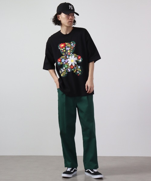 RE730（アールイーセブンサーティー）の「RE730 フラワー ベアコラージュプリント半袖Tシャツ（Tシャツ/カットソー・メンズ・ホワイト/ブラック・L/XL/M）」の14枚目の写真